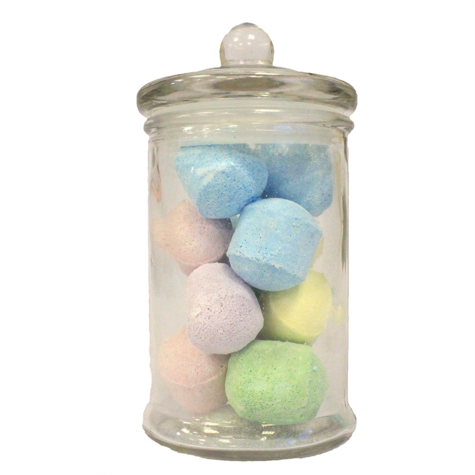 Small classic clear glass jar with a matching lid, perfect for storage or wedding gifts.