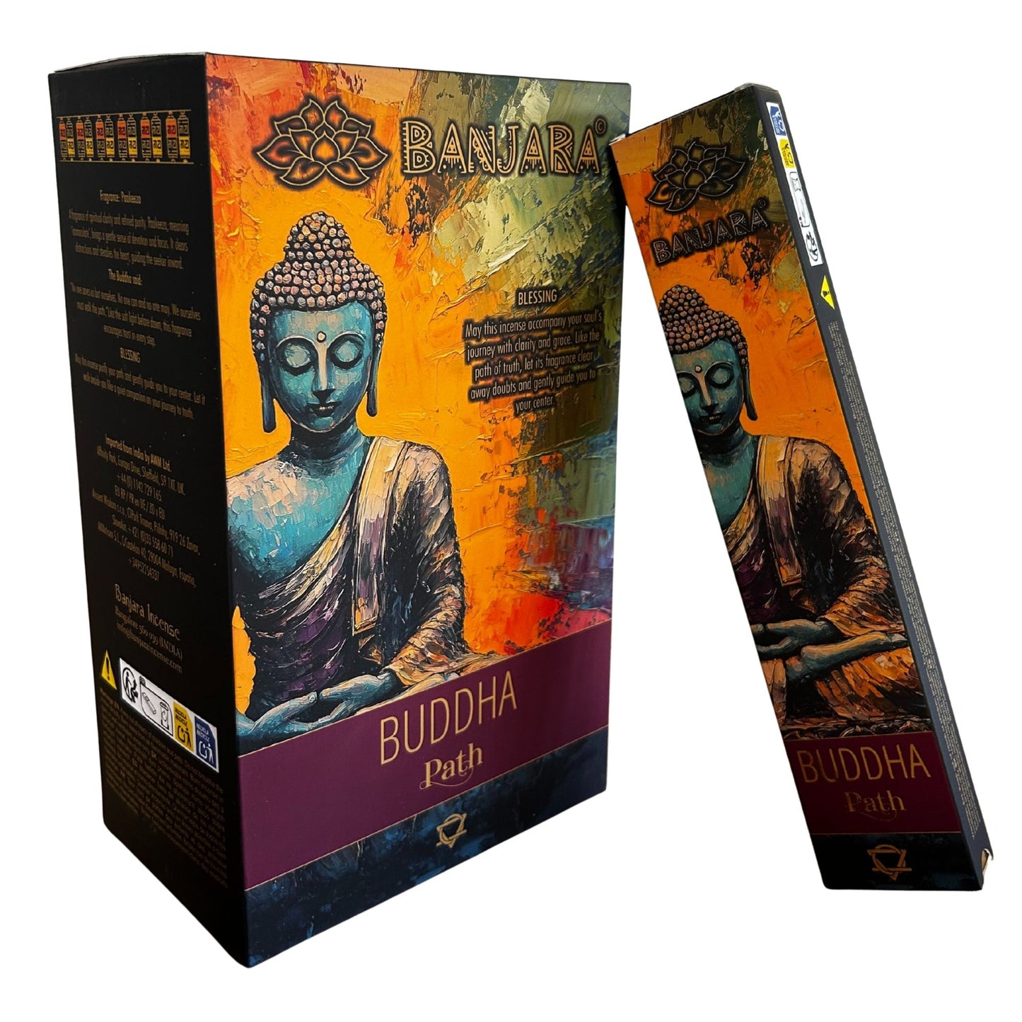 Handcrafted incense sticks in traditional packaging with herbal and spiced fragrance for grounding and meditation.