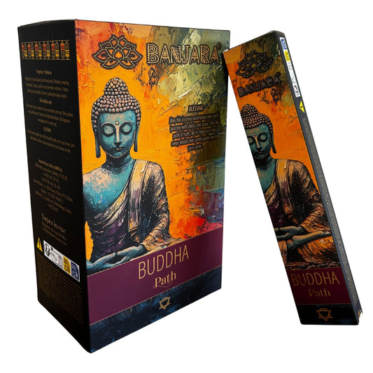 Handcrafted incense sticks in traditional packaging with herbal and spiced fragrance for grounding and meditation.
