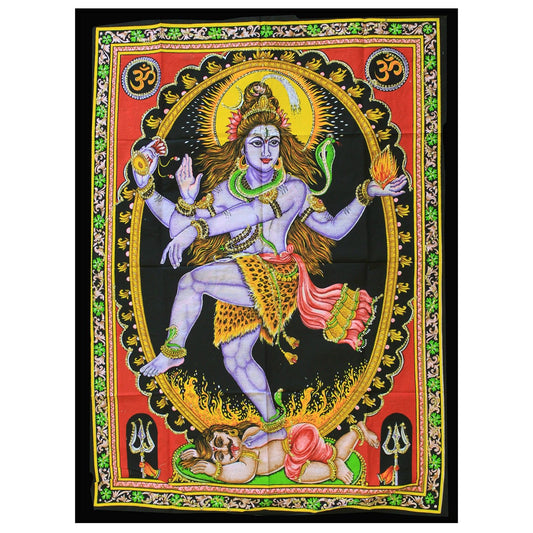 Intricate Indian wall art carving depicting the Dancing Shiva in a traditional cosmic dance pose.