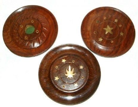 Wood Disc 10cm (Cone & Incense)