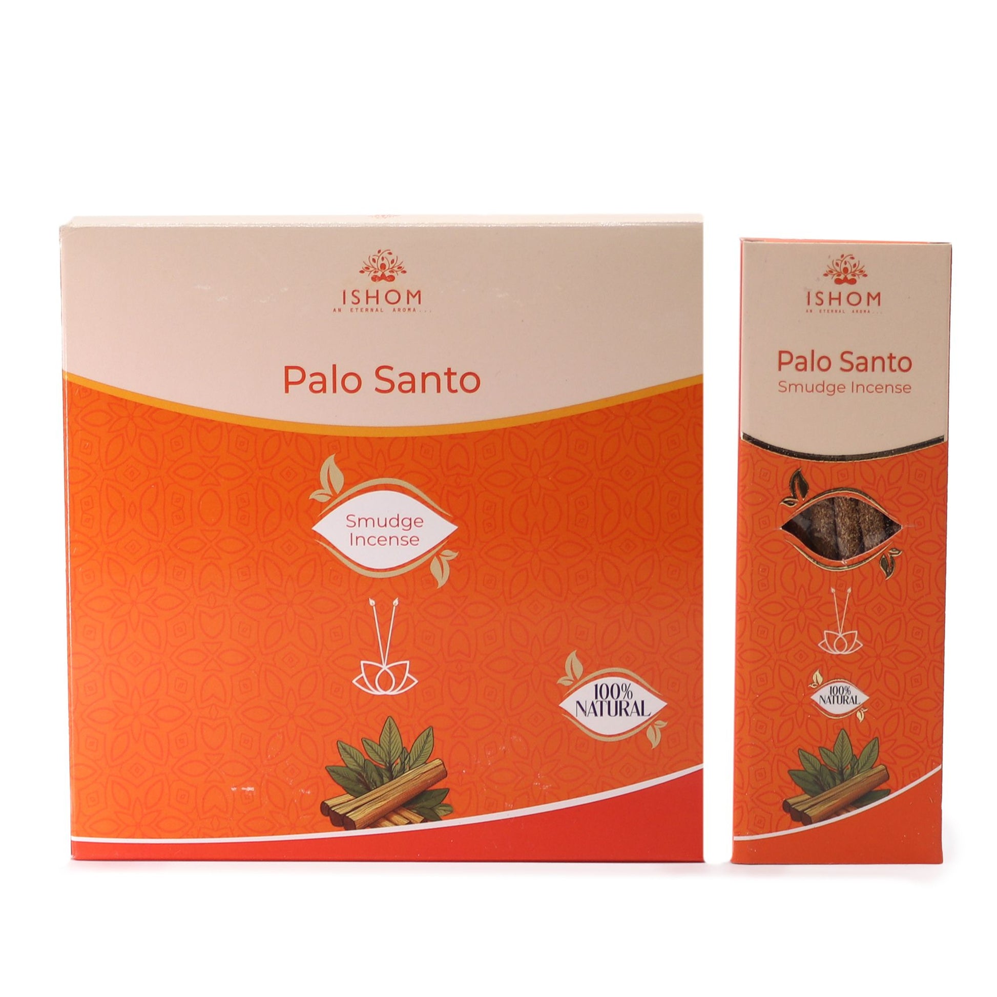Handcrafted Palo Santo smudge incense sticks bundled together showing natural wood textures and earthy tones.