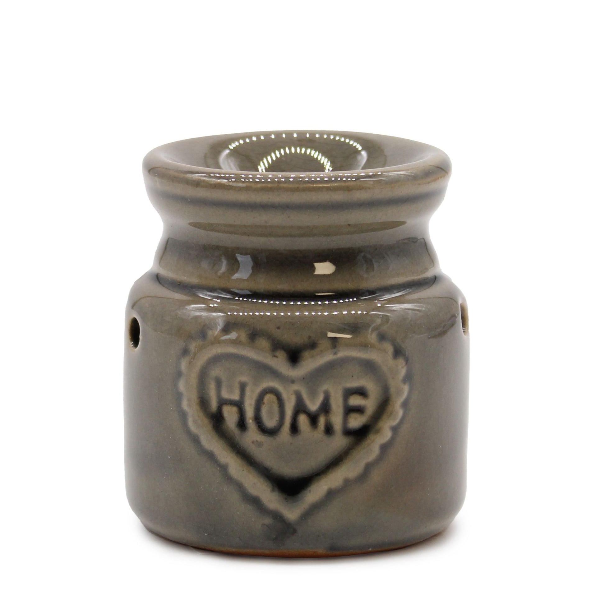 Colourful ceramic oil burner with a decorative home design, suitable for wax melts and fragrance oils.