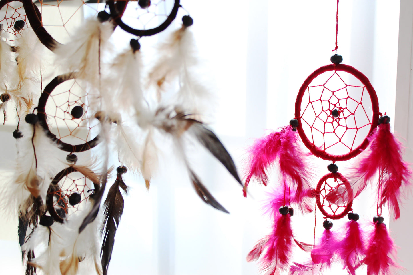 Bali Dreamcatchers - Medium Round - Turq/Pink/Purp