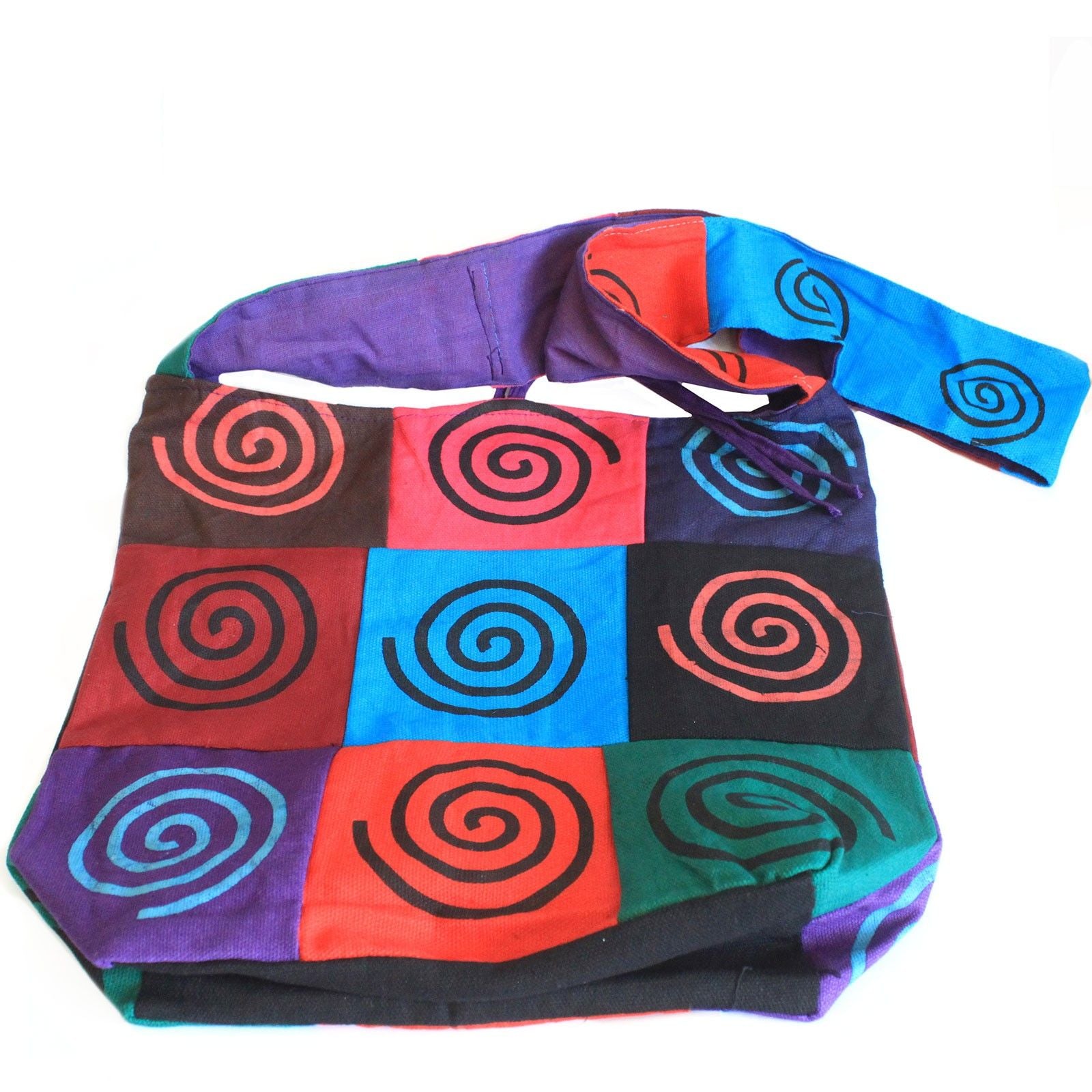 Cotton Patch Sling Bags - Spiral