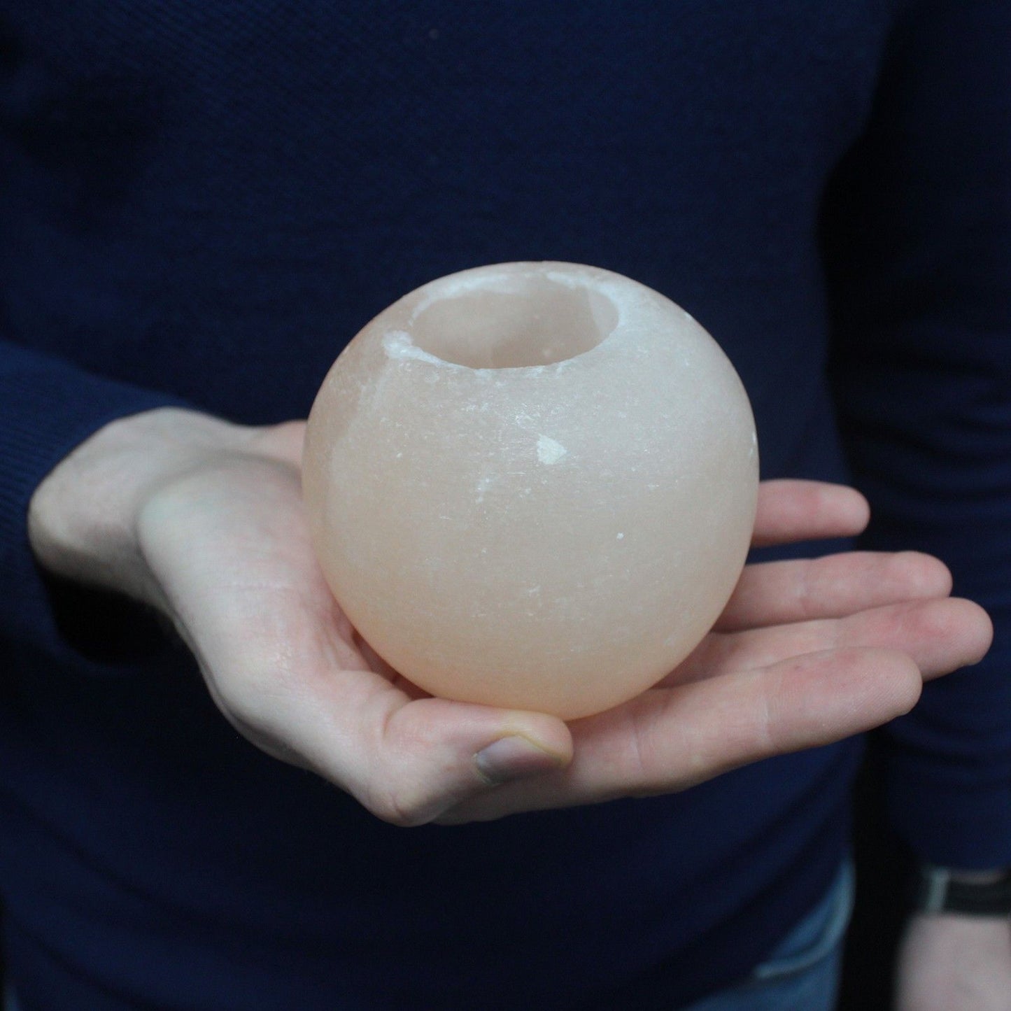 Apple shaped candle holder