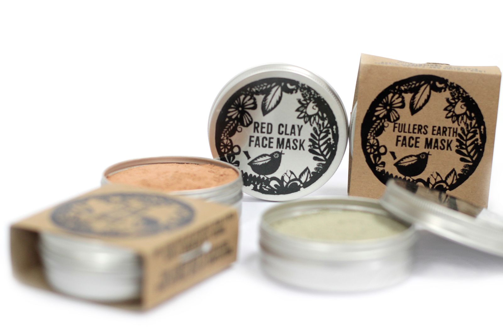 Fine natural clay powder in a simple glass jar for a deeply refreshing and cooling facial treatment.