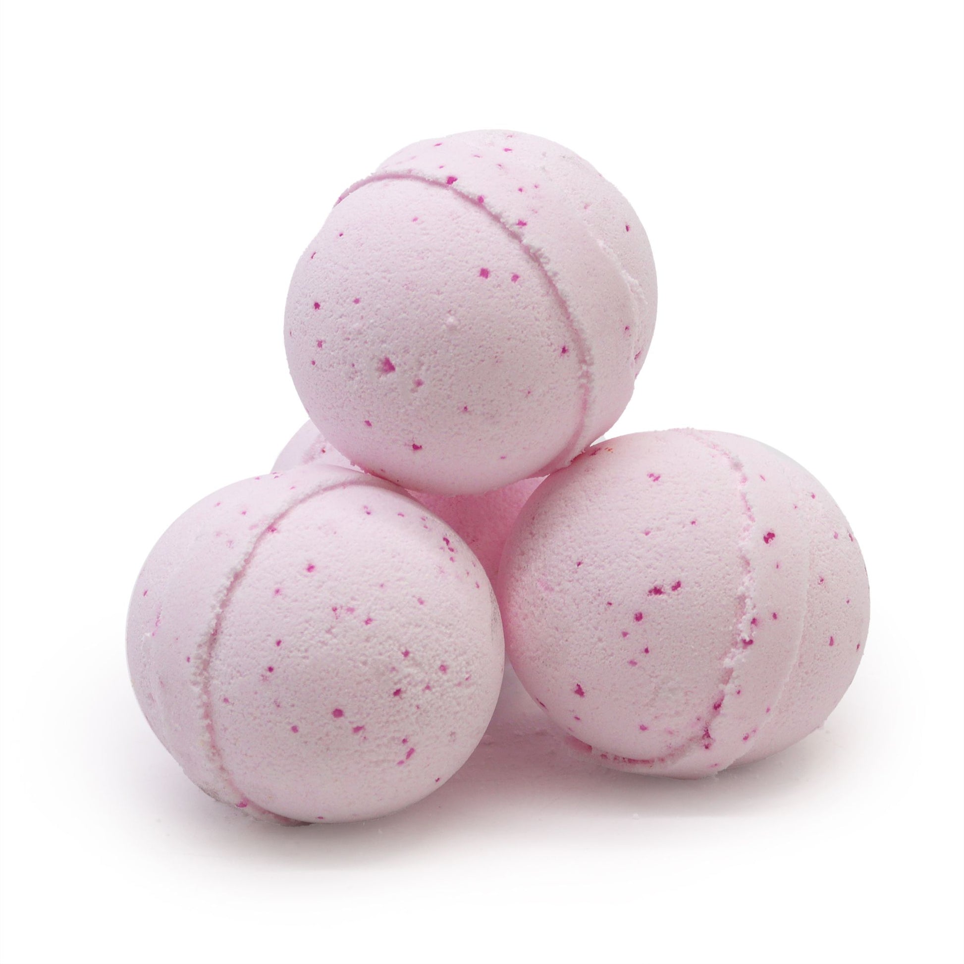 A vibrant round bath bomb with a textured surface, designed to dissolve and release aromatherapy oils in bath water.