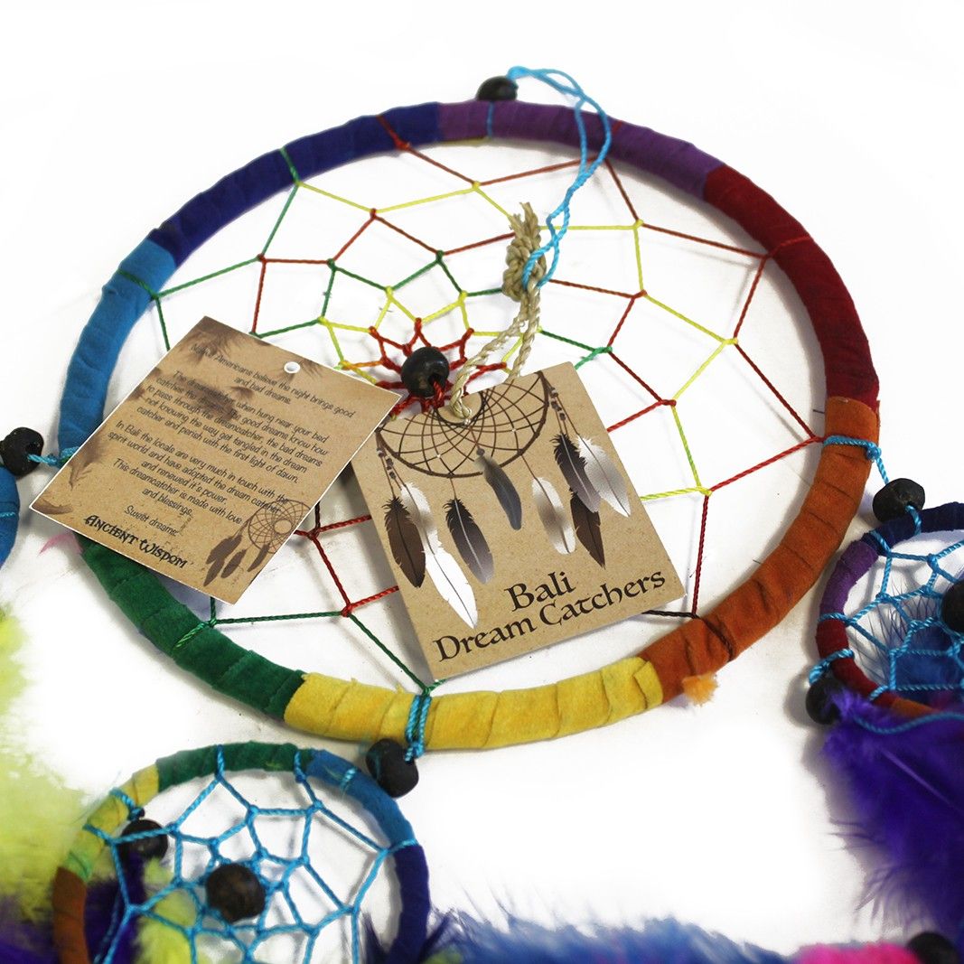 Bali Dreamcatchers - Small Heart - Rainbow