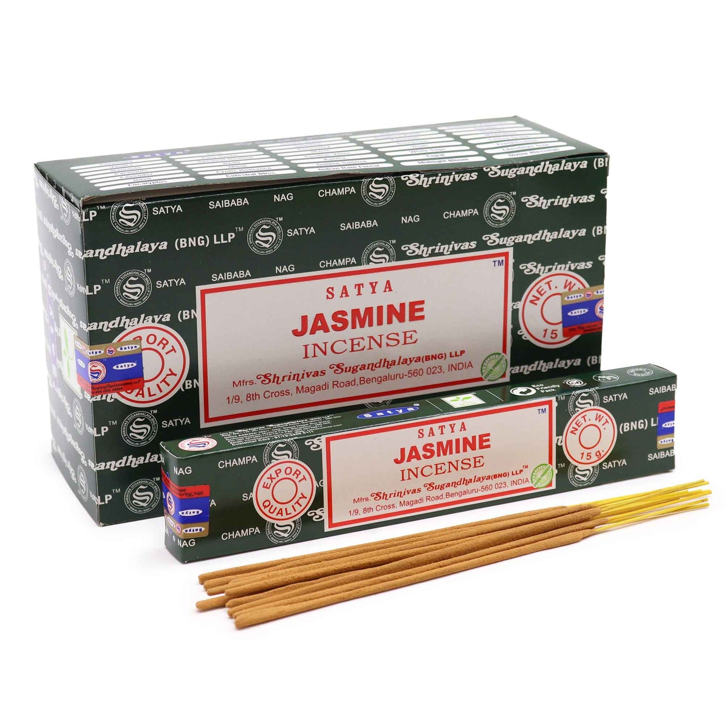 Hand-rolled jasmine incense sticks emitting a gentle trail of smoke in a serene home setting.