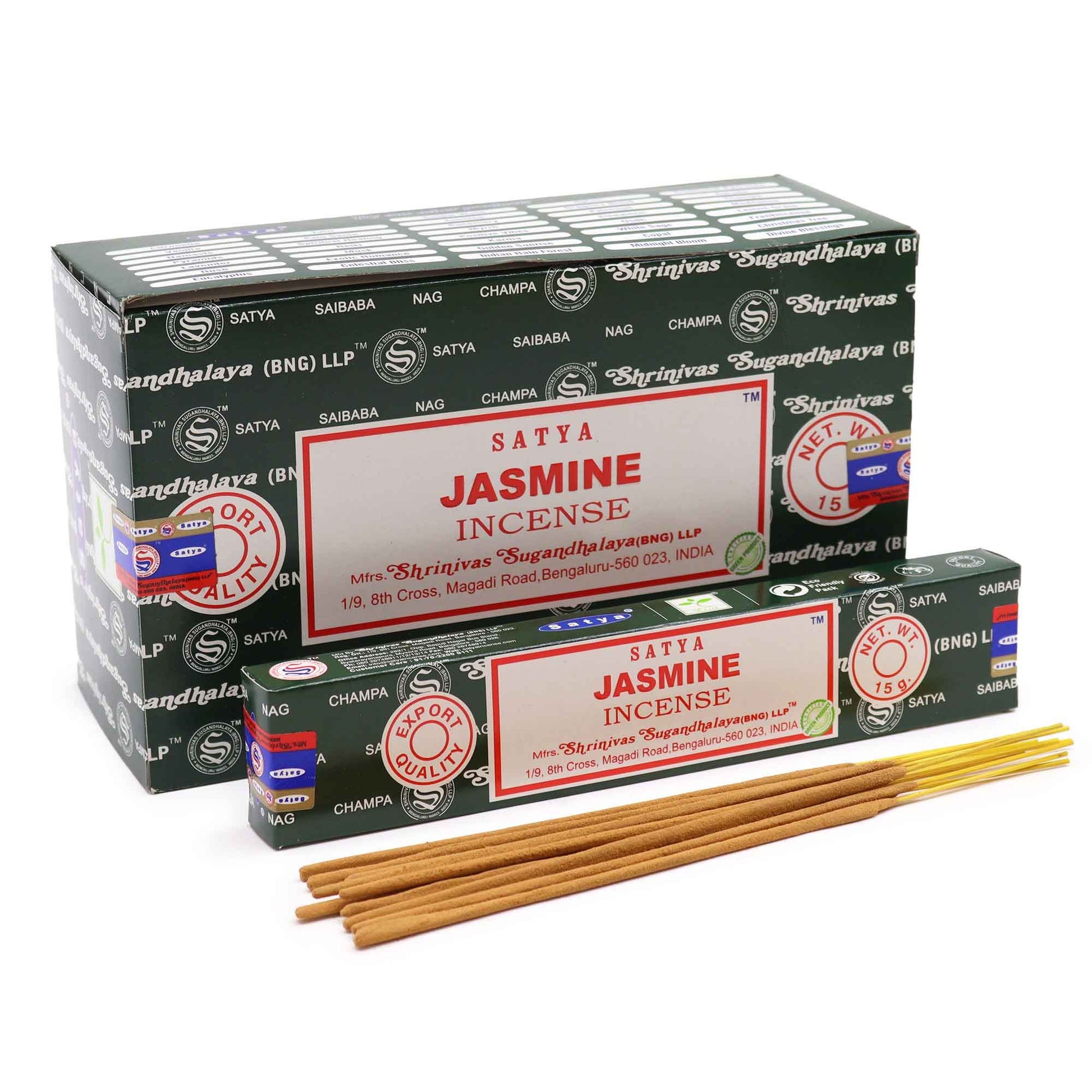 Hand-rolled jasmine incense sticks emitting a gentle trail of smoke in a serene home setting.