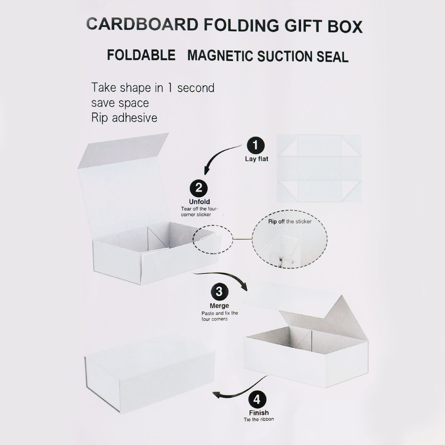 Large rectangular red flat pack gift box with a clean matte finish.