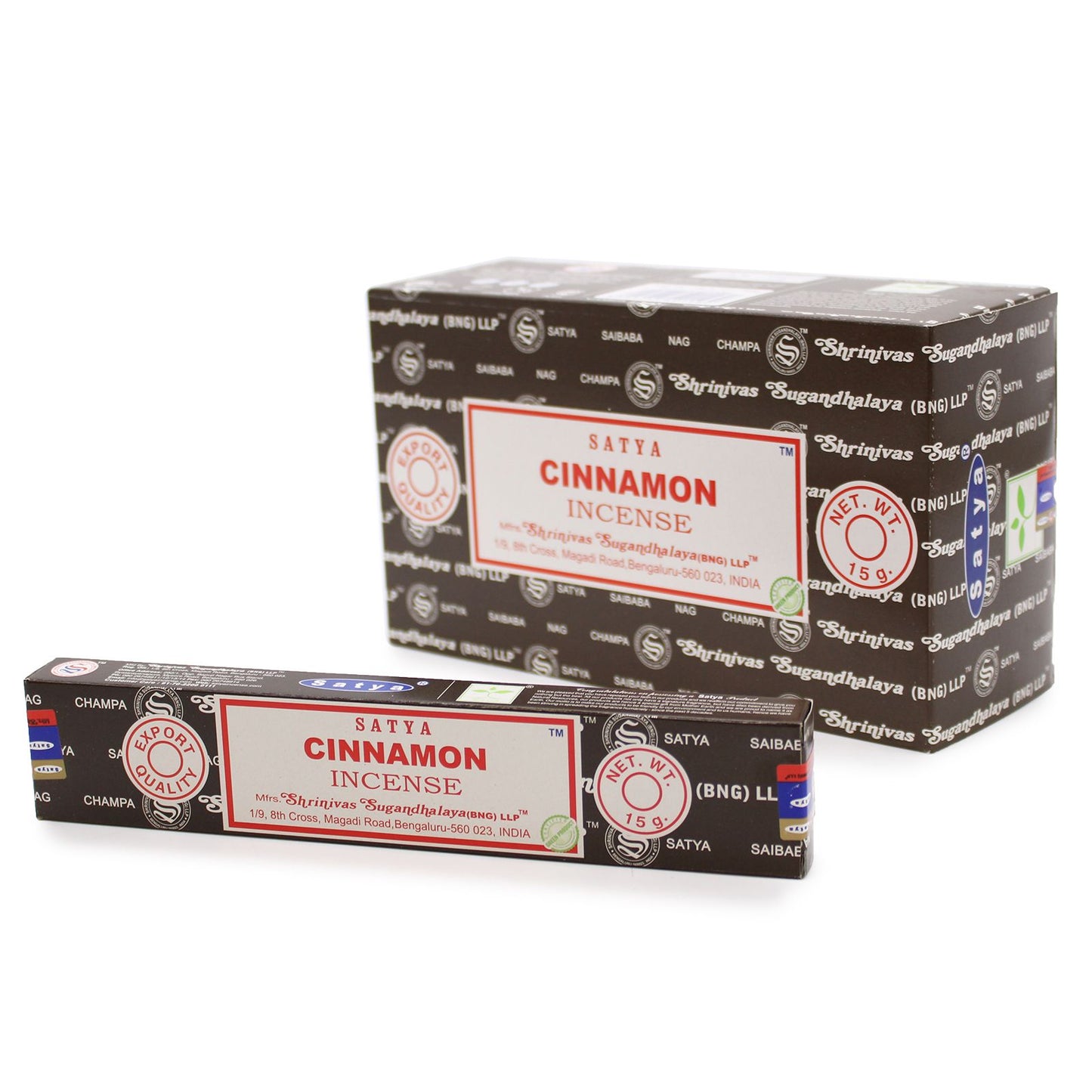 Hand-rolled cinnamon incense sticks in a 15g box, ideal for creating a warm and energising home atmosphere.