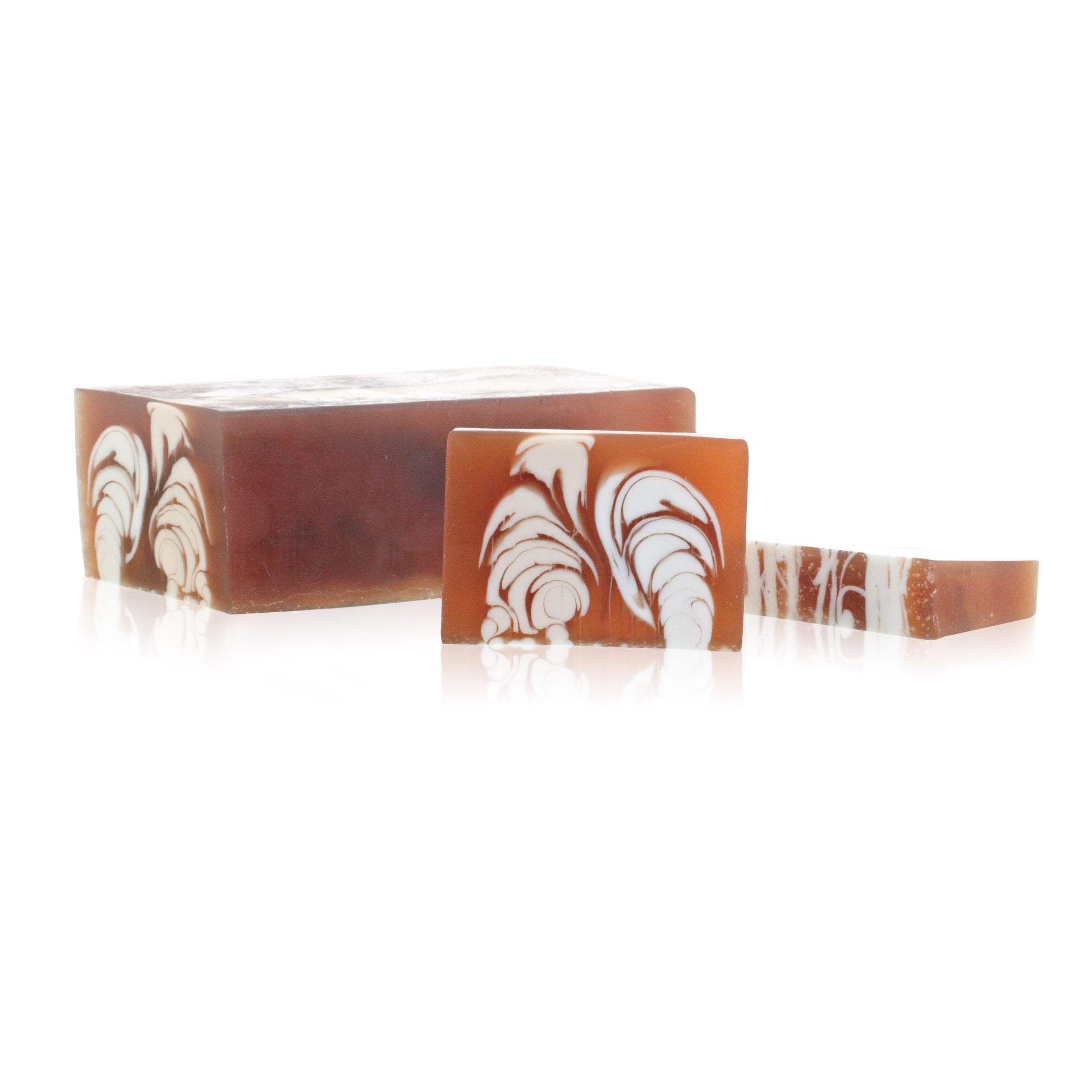 Large rectangular handcrafted almond soap loaf with a creamy texture and natural finish.