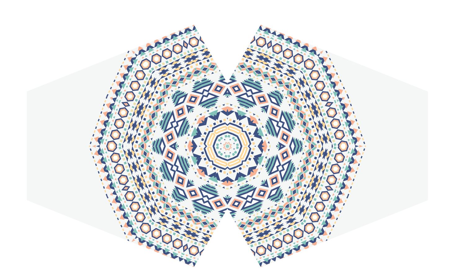 Adult-sized reusable face mask featuring a vibrant multi-coloured Aztec tribal pattern.