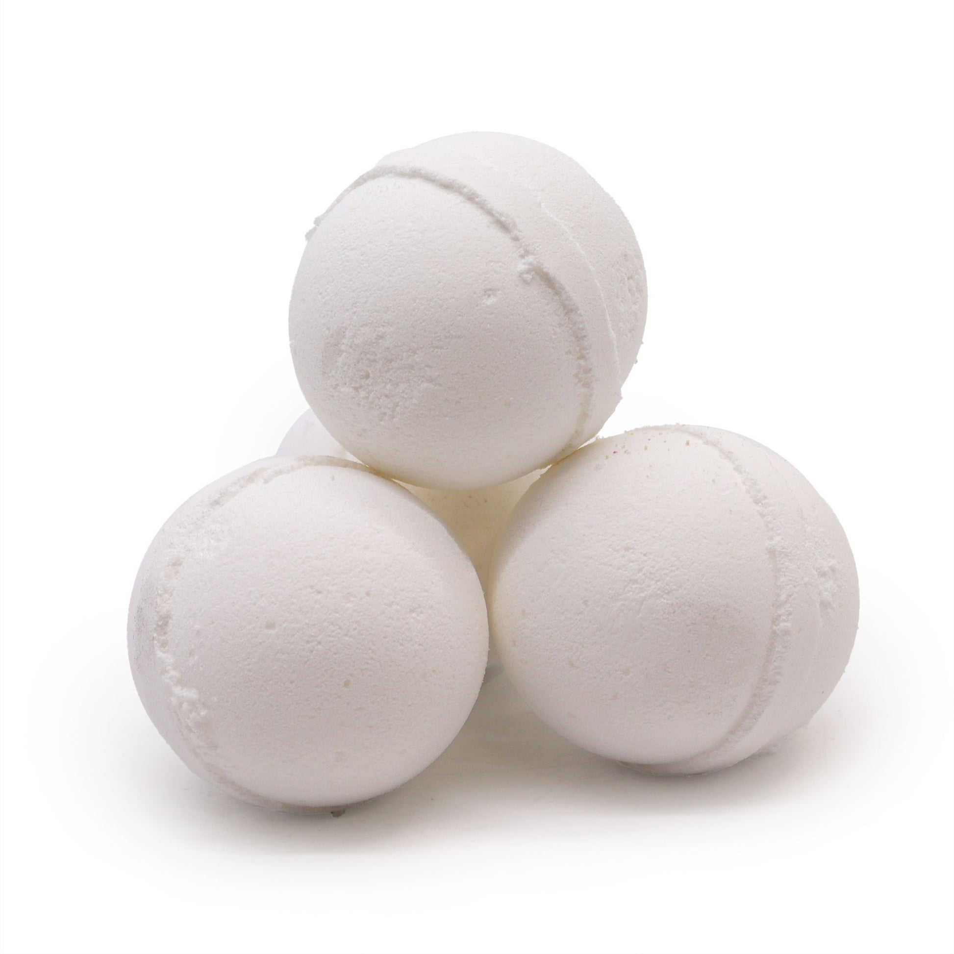 A round aromatherapy bath bomb with a natural texture, perfect for a soothing bath during cold and flu season.