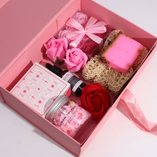 Large rectangular baby blue flat pack gift box shown assembled with a smooth matte finish.