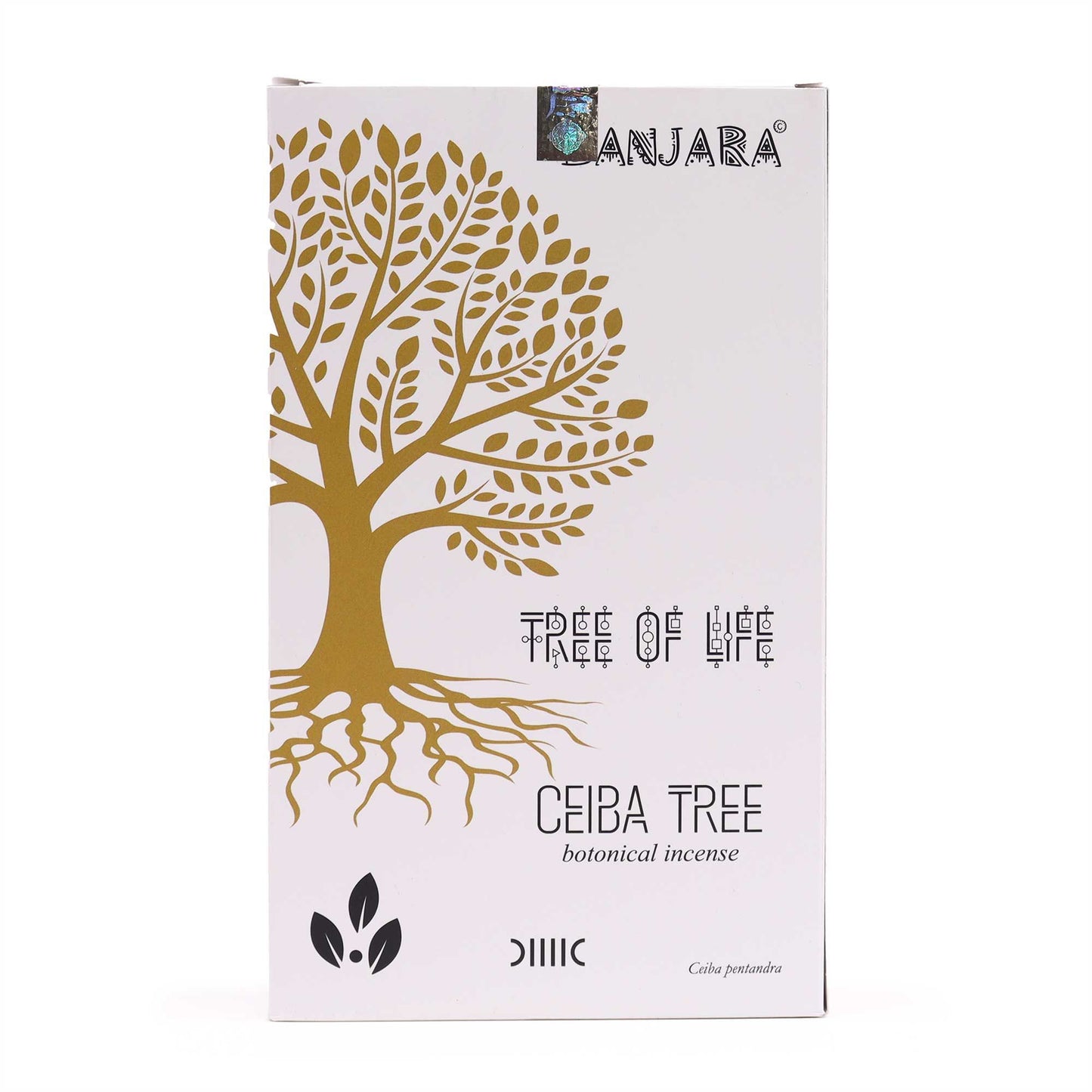 Handmade botanical incense sticks in a decorative green and white 15g rectangular pack featuring a large tropical tree.