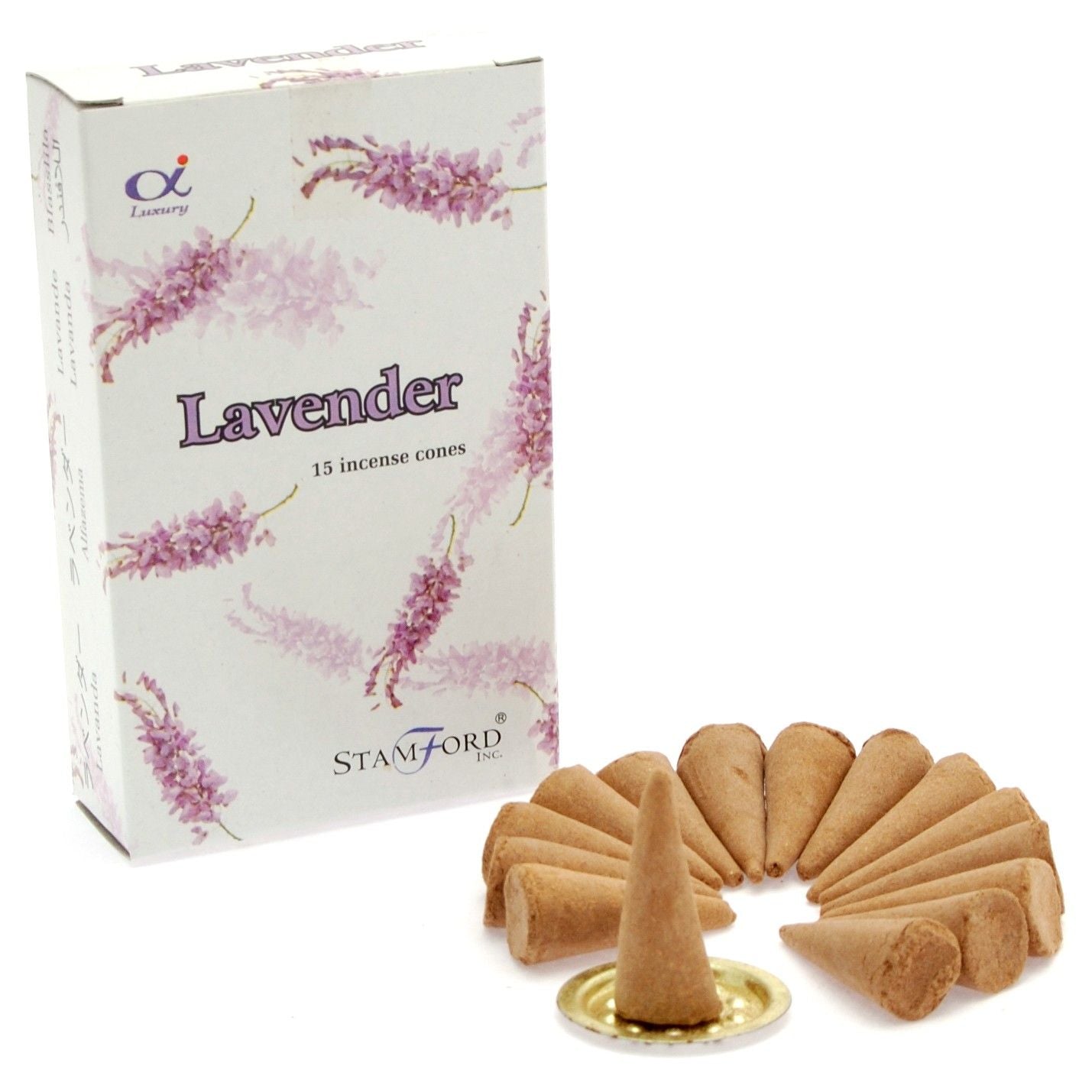 Pile of aromatic lavender incense cones with a smooth texture and deep purple hue.