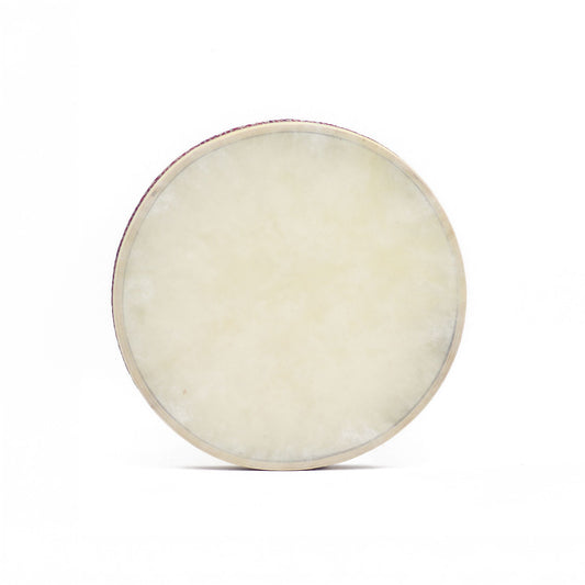 Handcrafted 35cm ocean drum with a goatskin head and a beautifully decorated patterned frame.