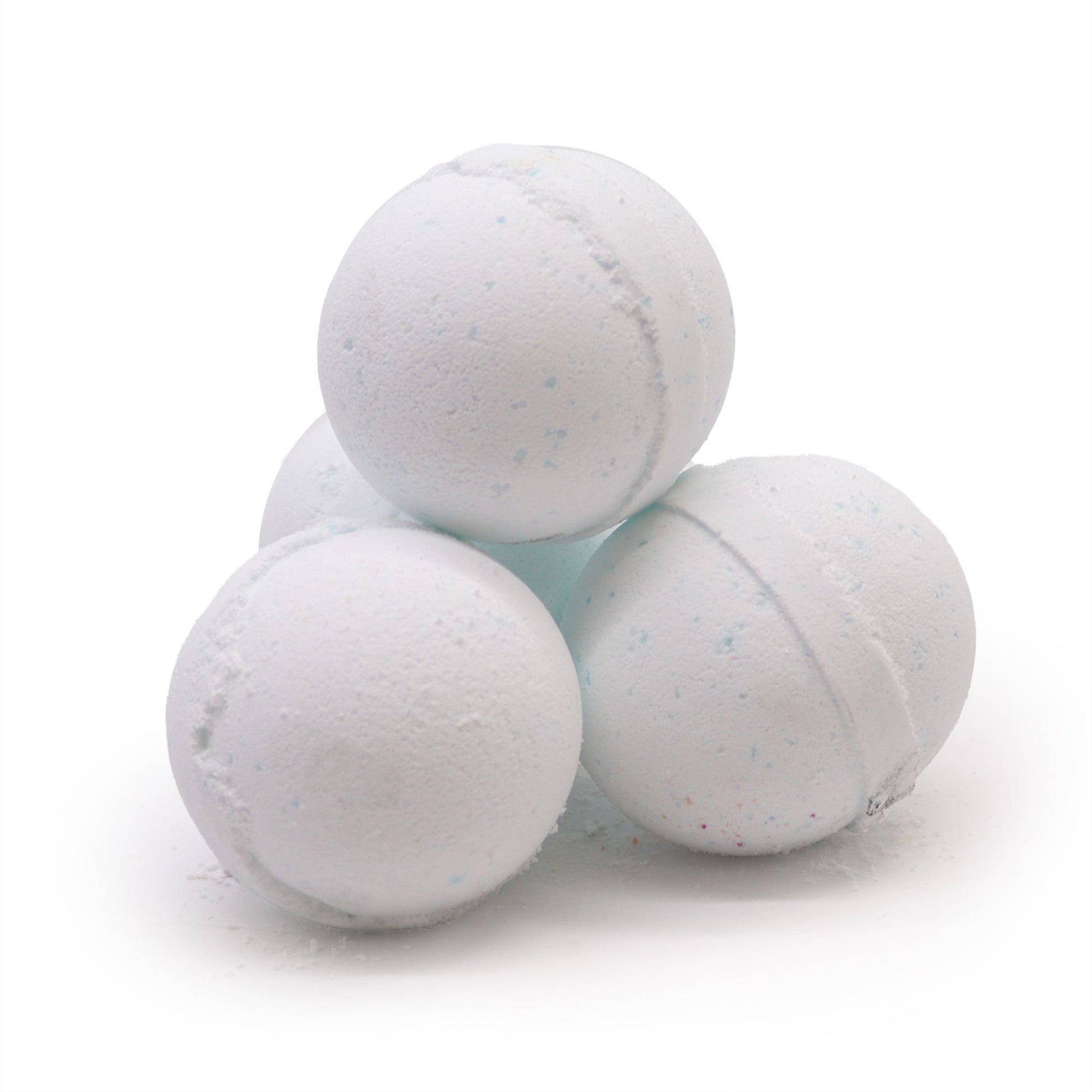 A round aromatherapy bath bomb with a calming lavender hue, designed for a relaxing soak.