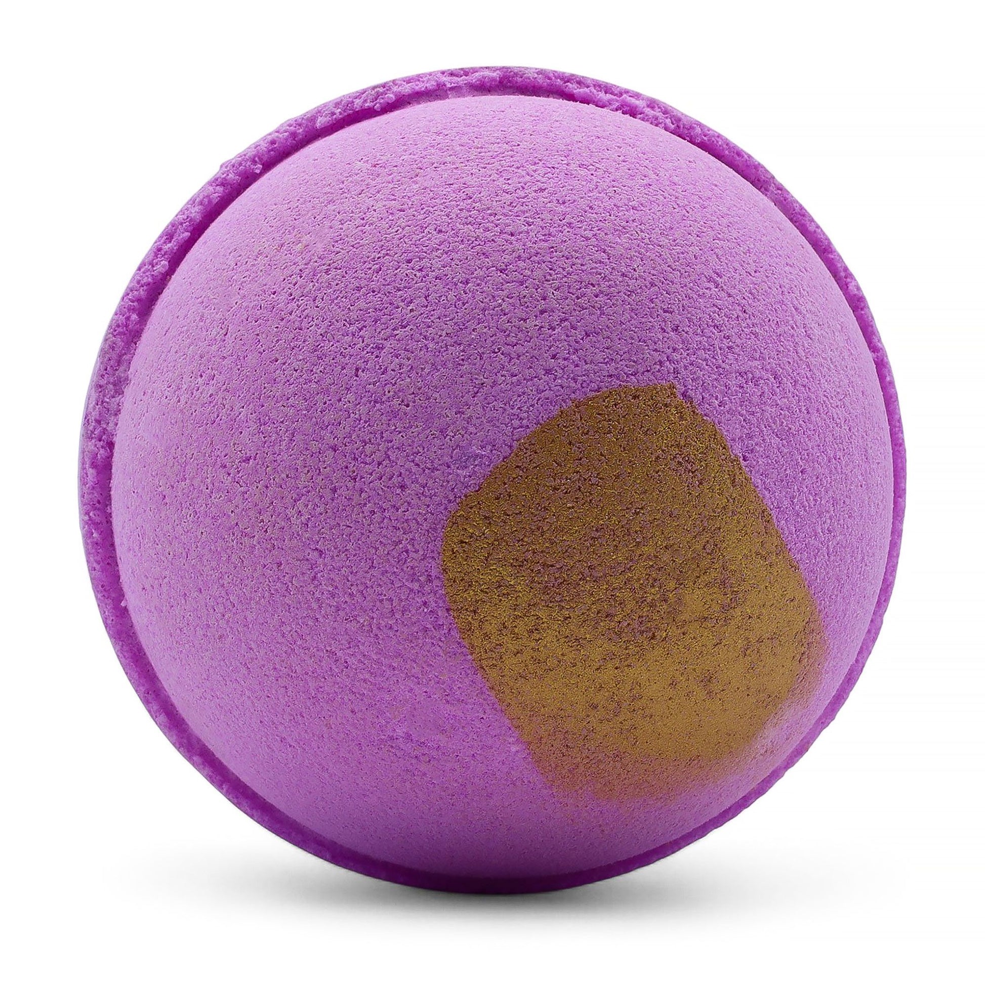 Large pink artisanal bath bomb with a smooth, elegant finish and a gentle floral fragrance.