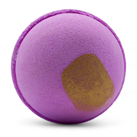 Large pink artisanal bath bomb with a smooth, elegant finish and a gentle floral fragrance.