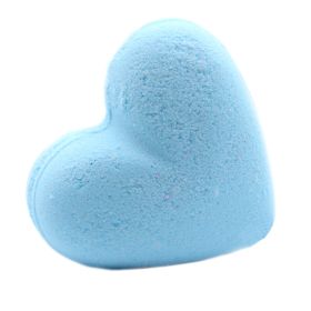Heart shaped bath bomb in a soft white colour, perfect for a relaxing and fragrant bath time ritual.