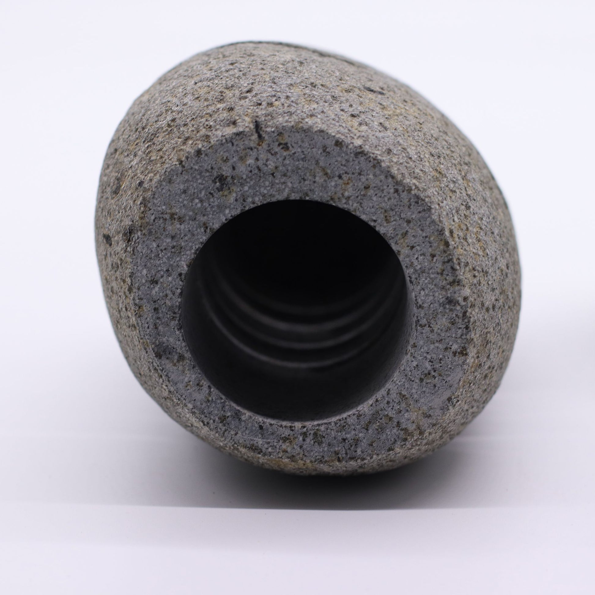 Natural Riverstone Candle Holder - Standing Stone Cut