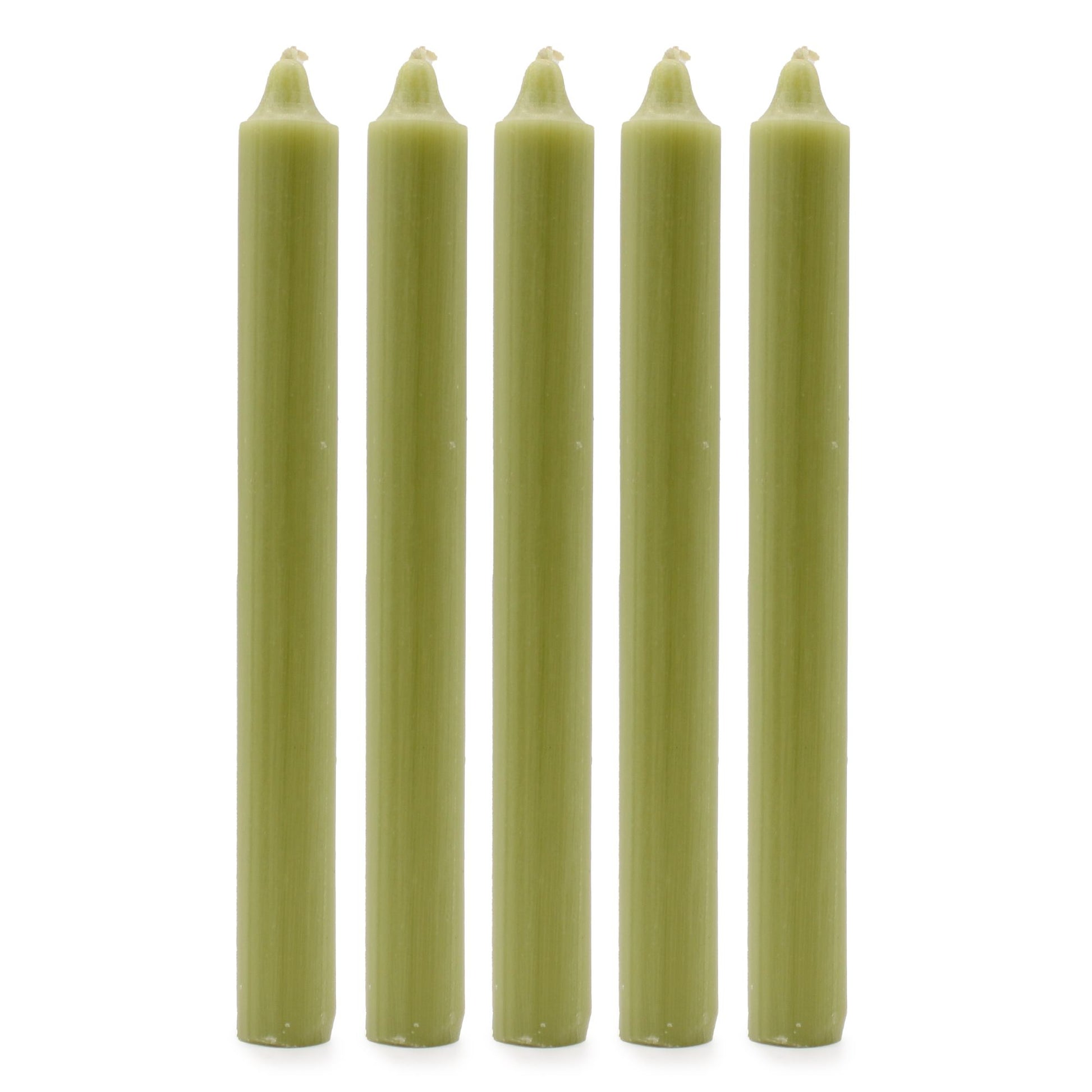 Solid Colour Dinner Candle Set - Pack of 21 - Rustic Olive