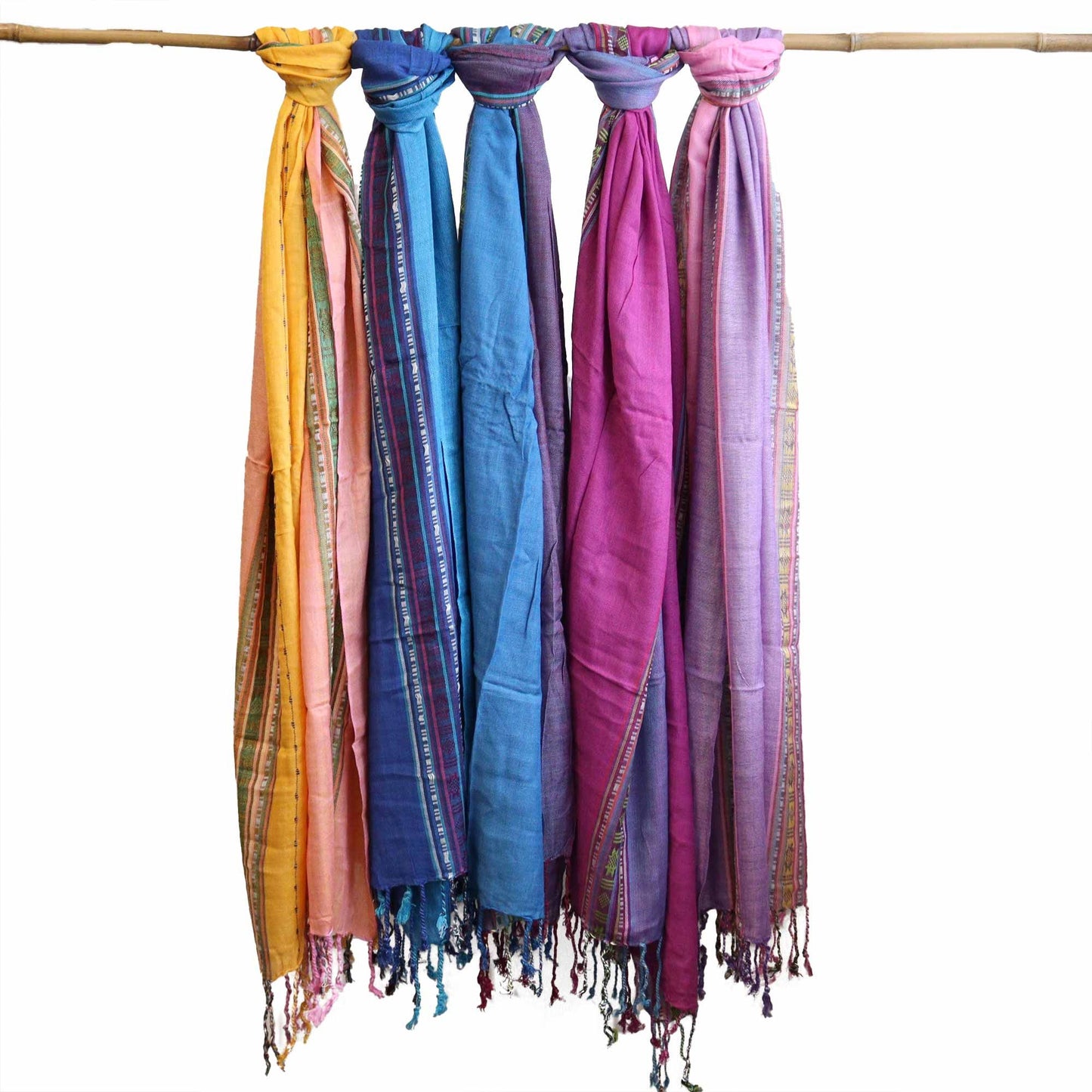Elegant turquoise blue scarf with intricate patterns inspired by the spiritual city of Varanasi.