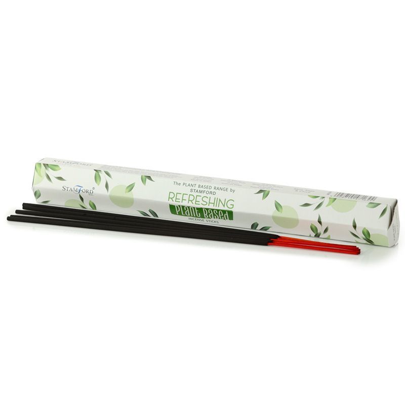 Handcrafted natural plant-based incense sticks in a minimalist bundle with a focus on refreshing herbal textures.