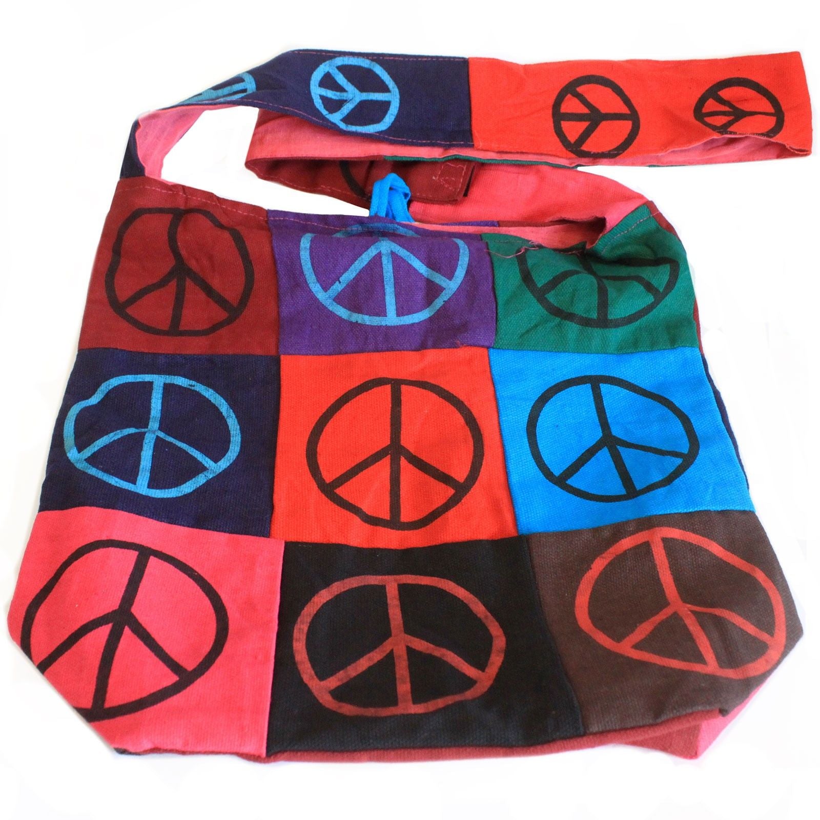 Cotton Patch Sling Bags - Peace