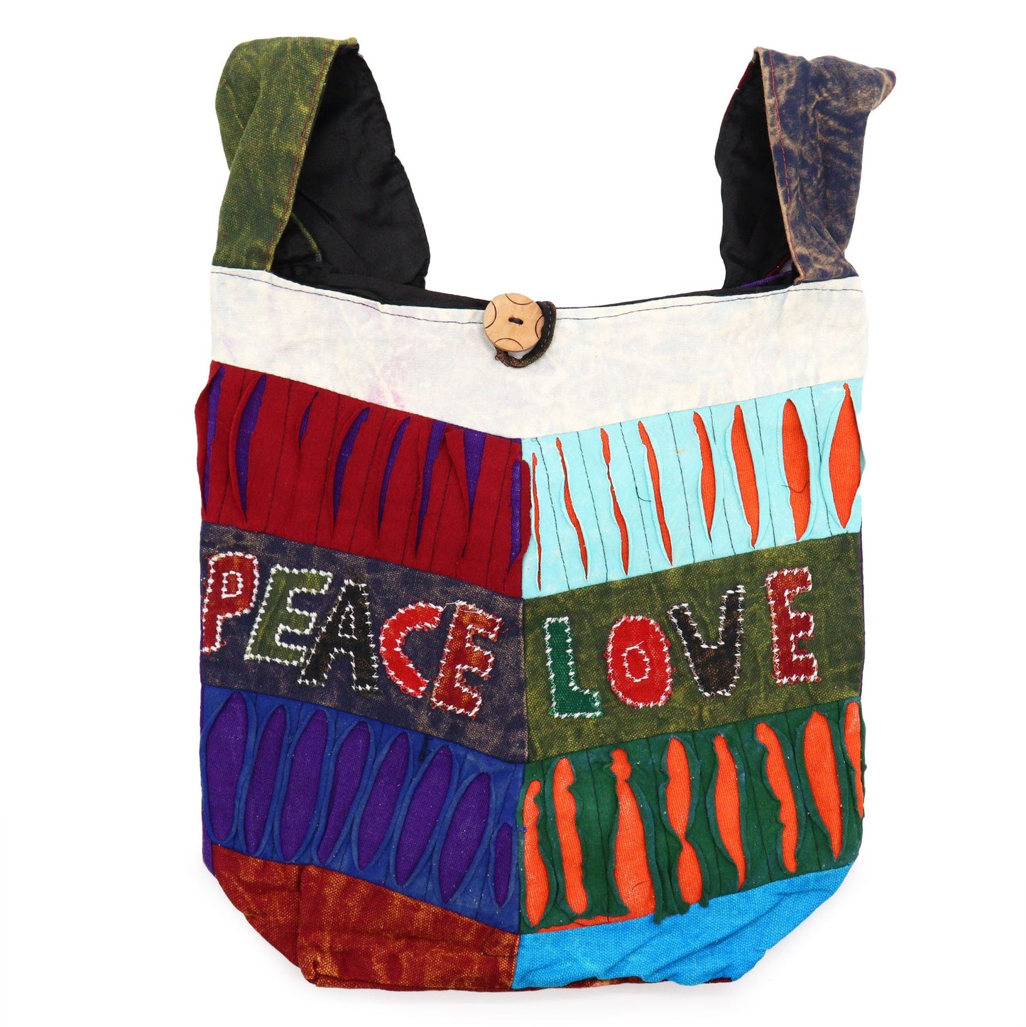 Handcrafted colourful Indian ethnic shoulder bag with intricate patterns and boho style.