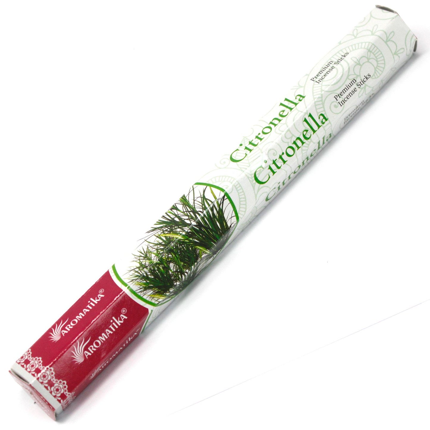 Hand-rolled Citronella masala incense sticks made from natural wooden powder and traditional Ayurvedic ingredients.
